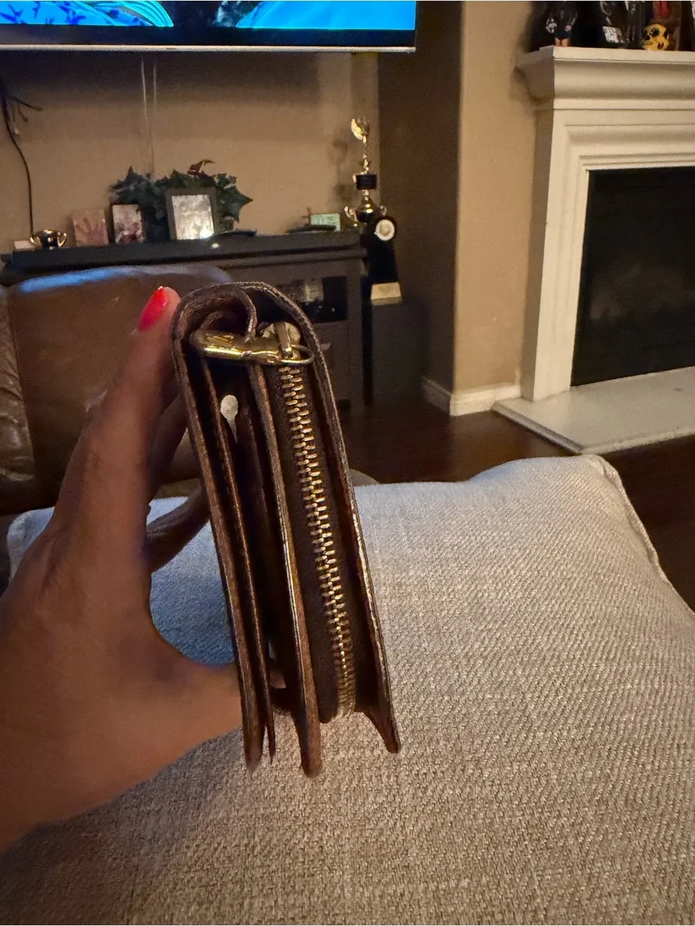 Louis Vuitton Porte Papier Zippie Brown Monogram Wallet